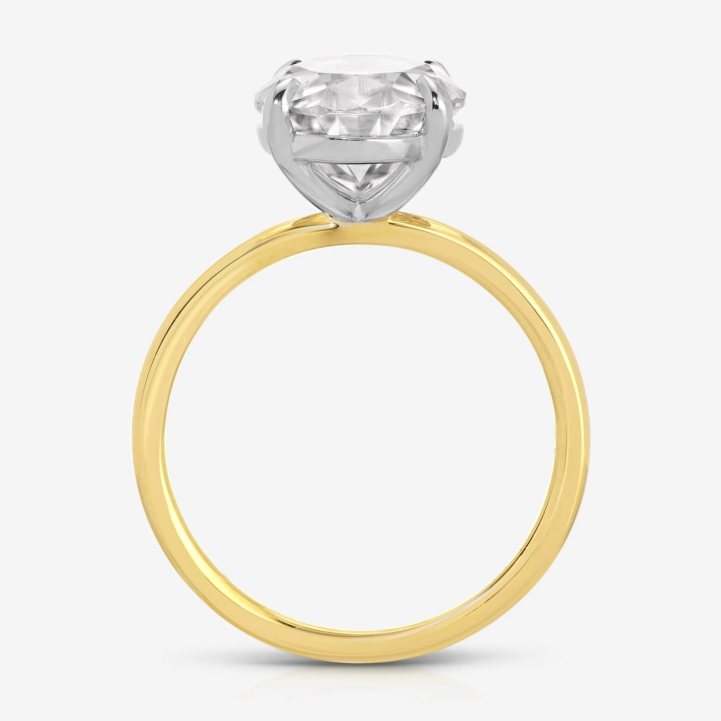 Olivia Flush (7ct) Oval Moissanite Engagement Ring