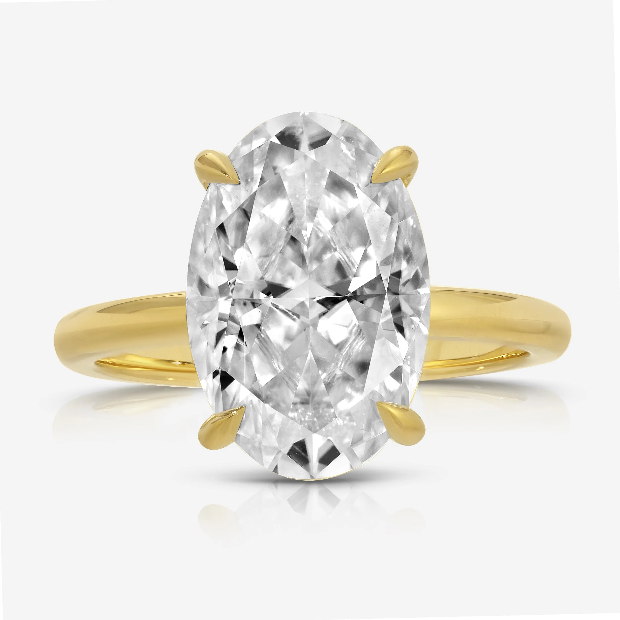 Olivia Flush (7ct) Oval Moissanite Engagement Ring