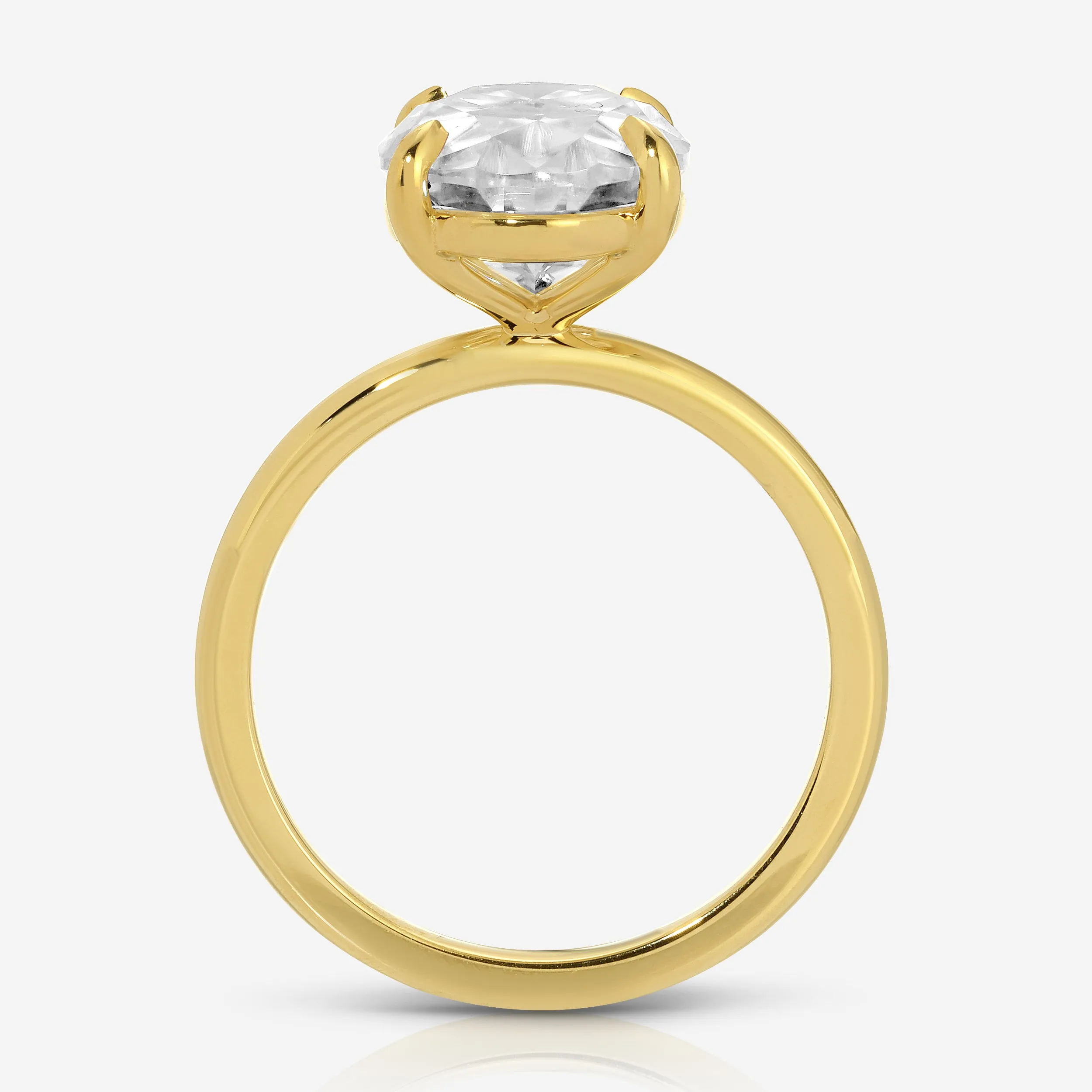 Olivia Flush (7ct) Oval Moissanite Engagement Ring
