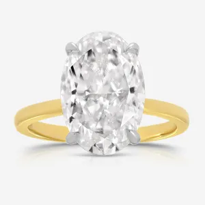 Olivia Flush (7ct) Oval Moissanite Engagement Ring
