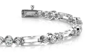 Open Link Diamond Trio Diamond Bracelet with 2.00 ct.(finished) 2.6mm, 3.3mm