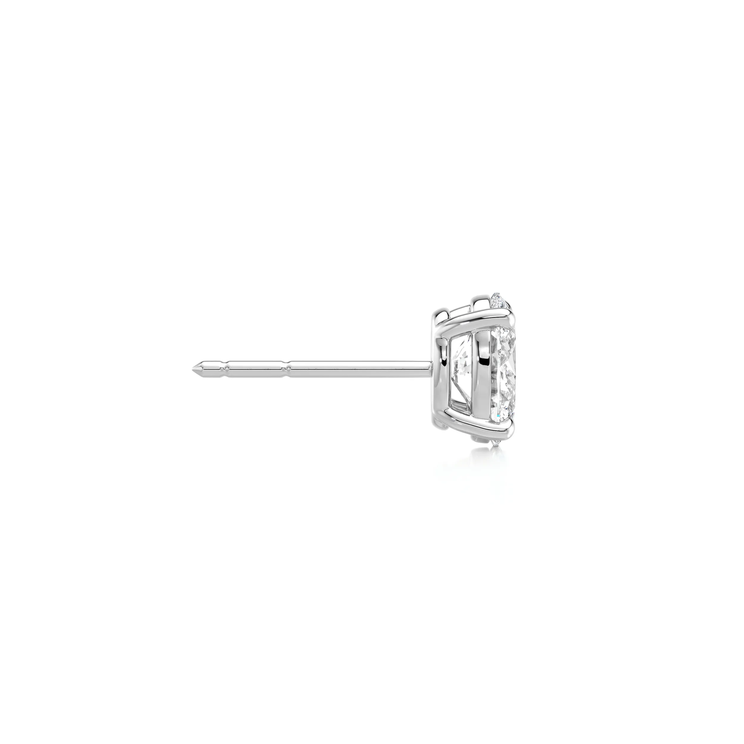 Oval Diamond Solitaire Earrings