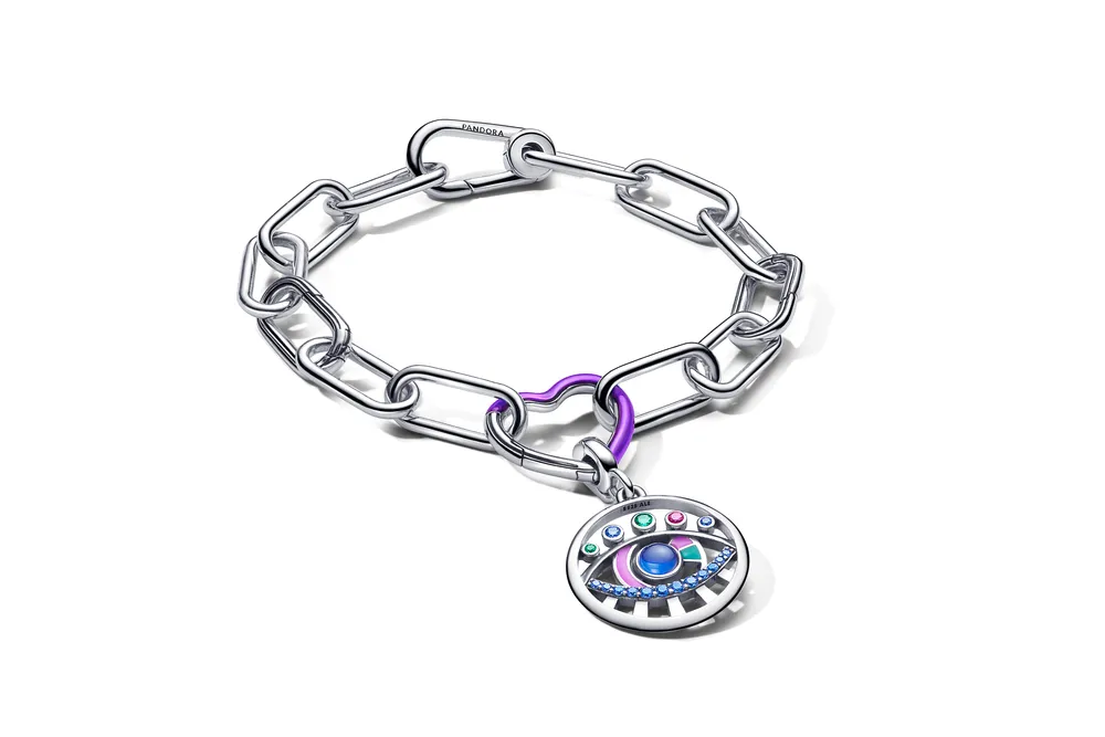 Pandora ME Bright Purple Styling Heart Connector