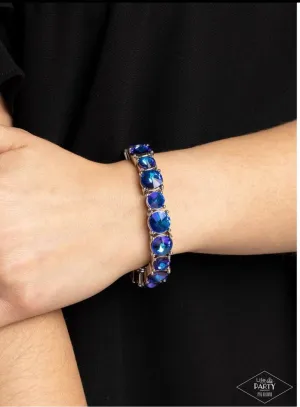 Paparazzi Born To Bedazzle - Blue Bracelet  - Pink Diamond Life of the Party