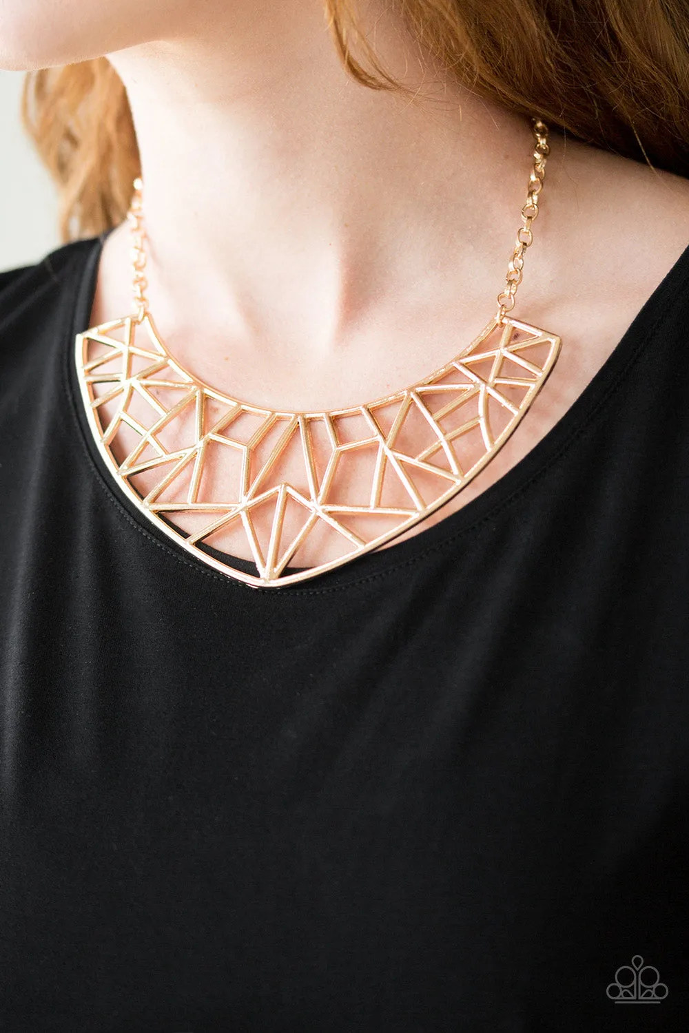 Paparazzi - Strike While HAUTE - Gold Necklace