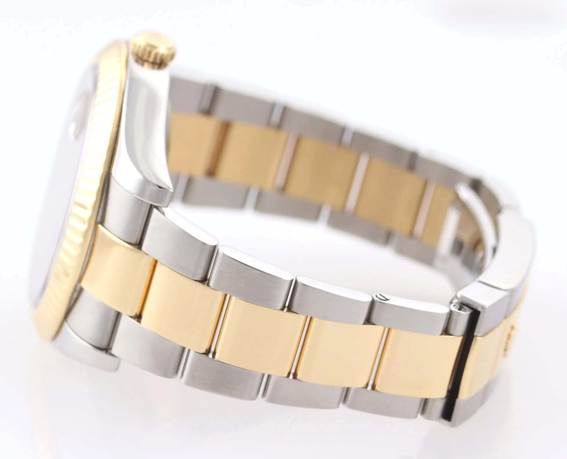PAPERS 2014 Rolex Datejust 2 Wimbledon Slate Roman116333 Two-Tone Gold Watch