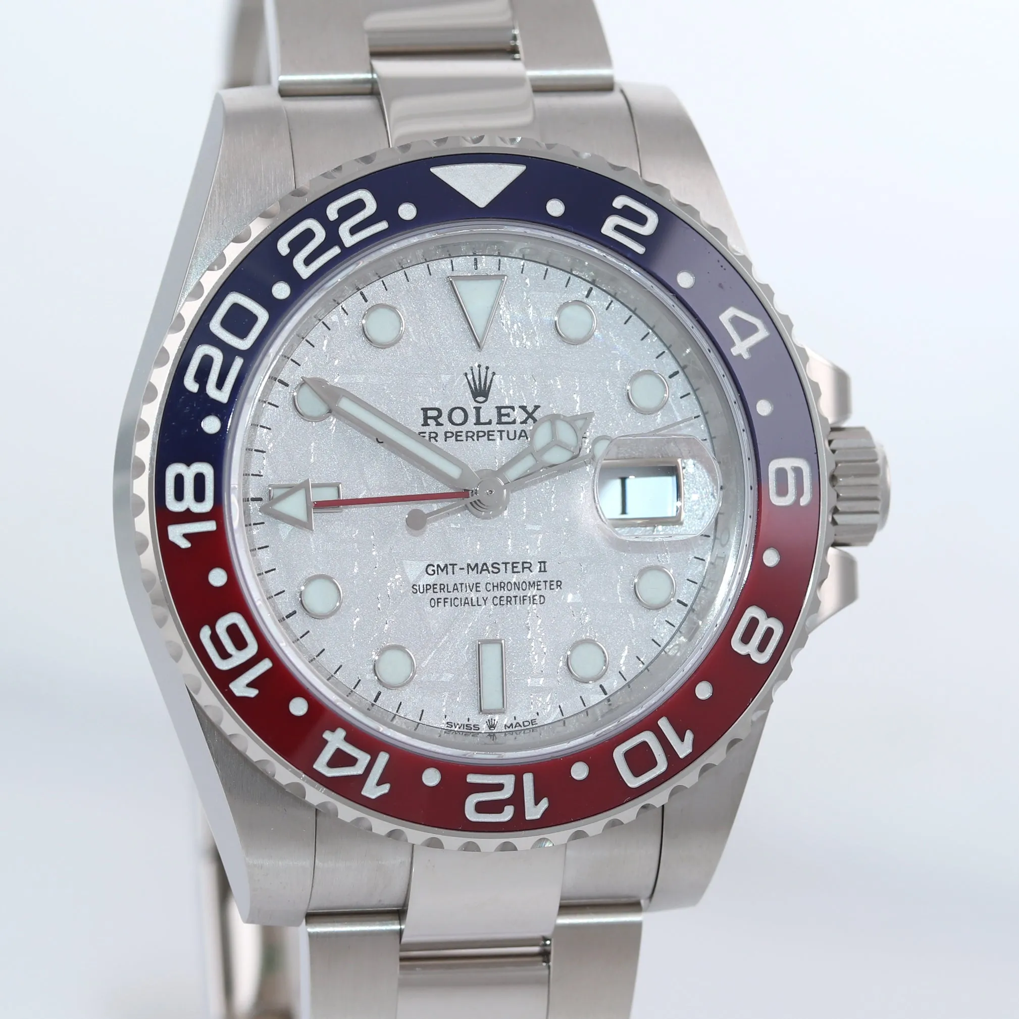 PAPERS 2020 Rolex GMT-Master II 126719 Pepsi METEORITE 18K White Gold Watch Box