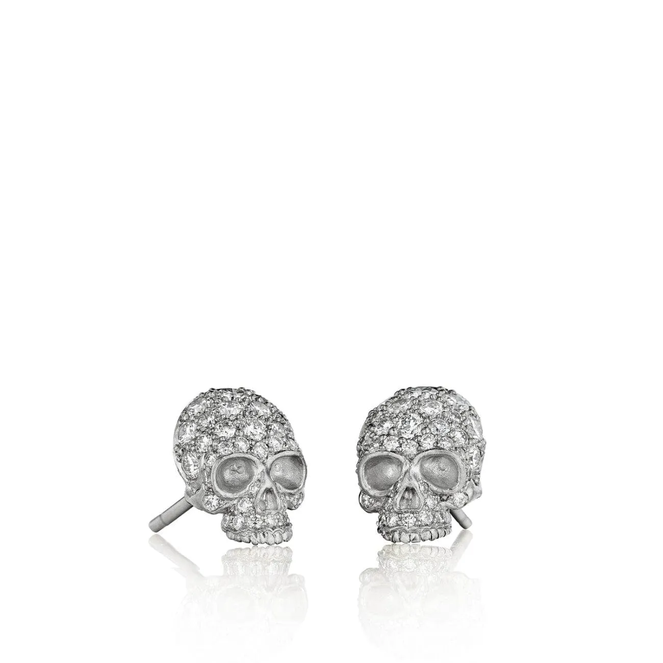 Pavé Skull Studs