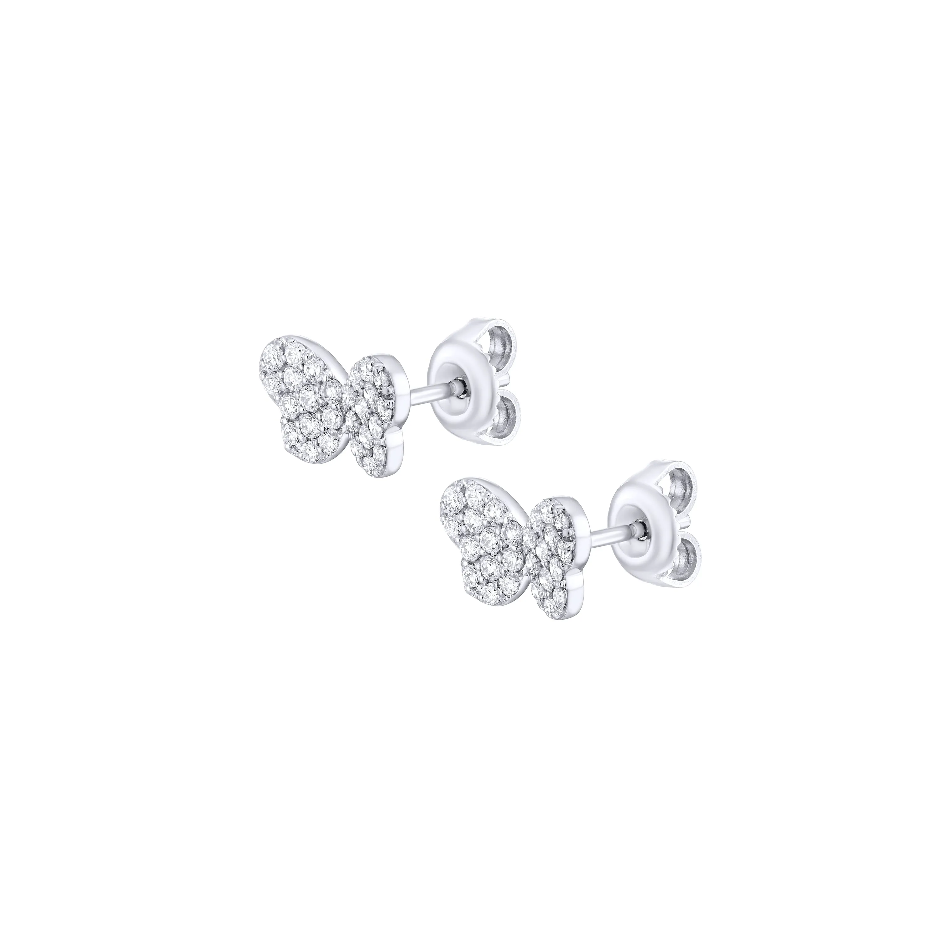Pave Diamond Butterfy Earrings