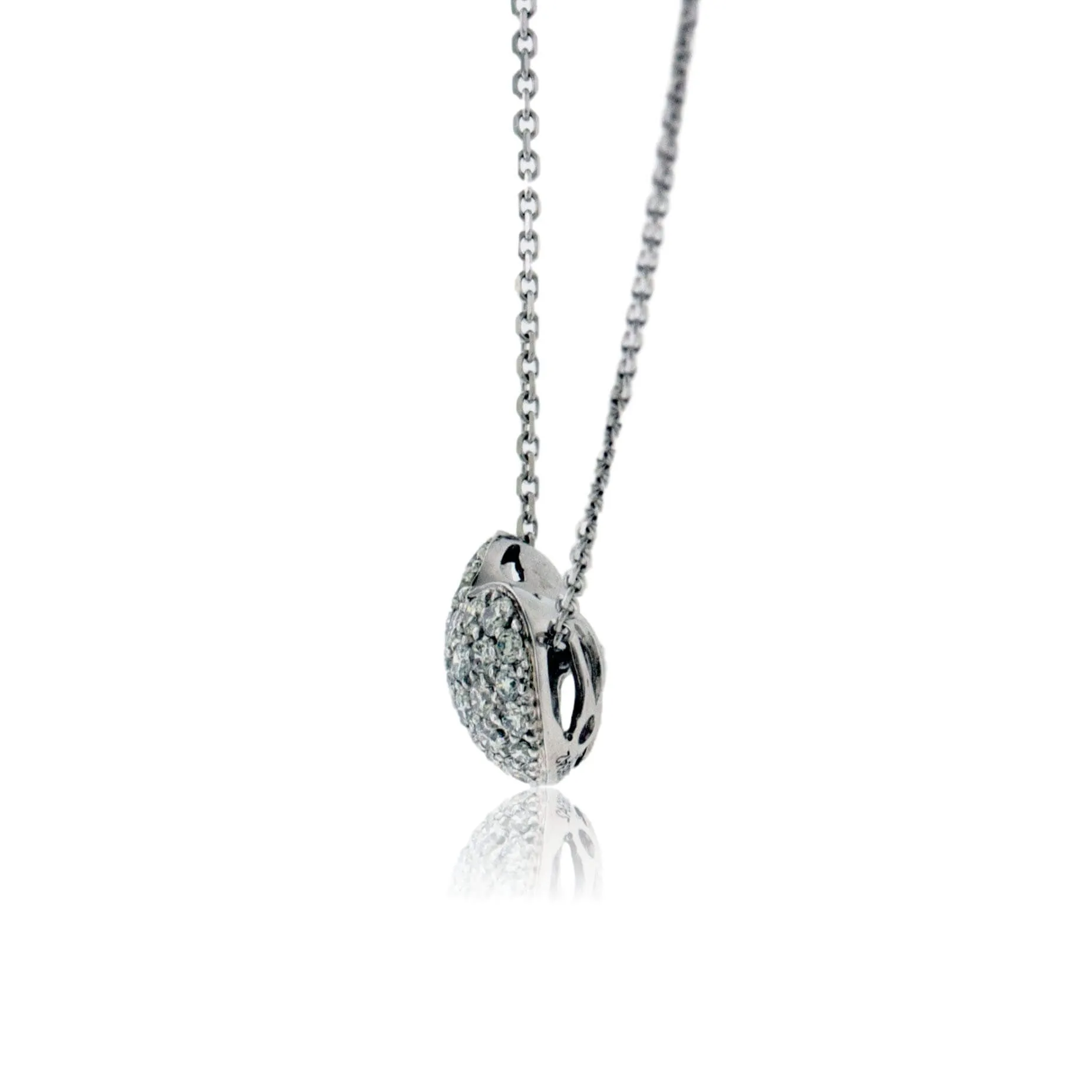 Pave Diamond Heart Pendant