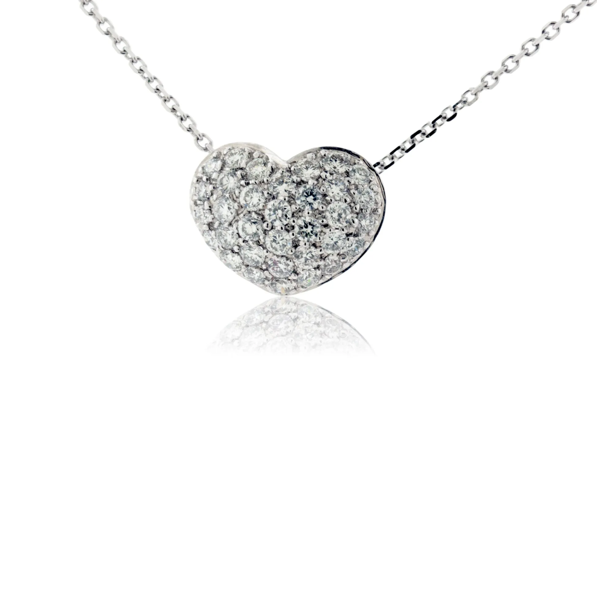 Pave Diamond Heart Pendant