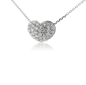 Pave Diamond Heart Pendant