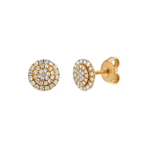 Pave Diamond Stud Earrings