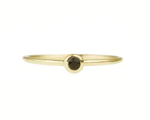 Petite Black Diamond Ring