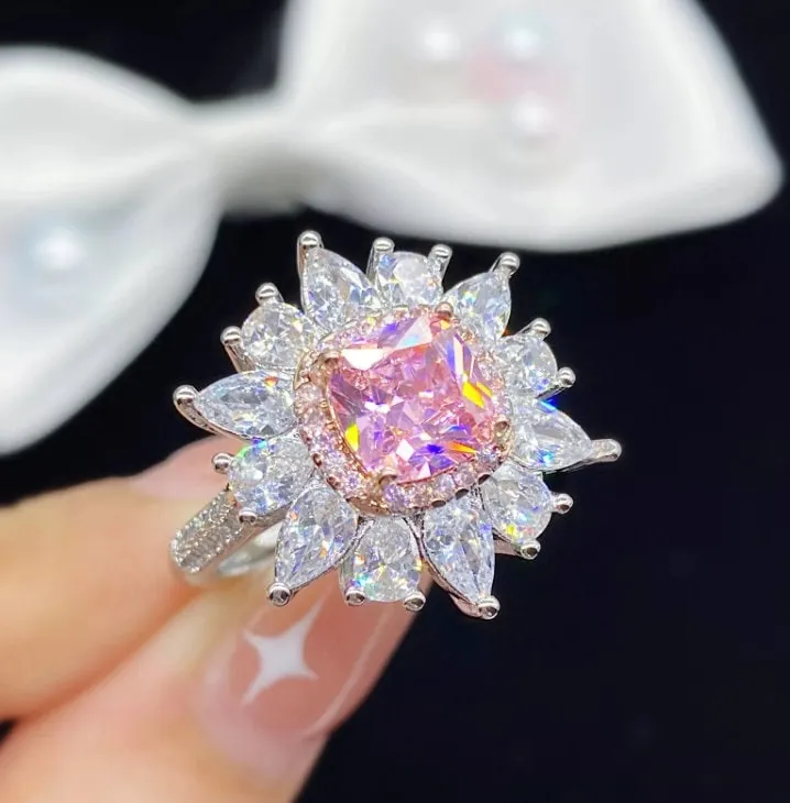 Pink Diamond Ring | Pink Diamond Engagement Ring | Flower Shape Ring