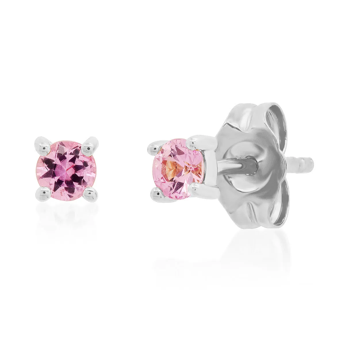 Pink Sapphire Studs