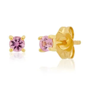 Pink Sapphire Studs