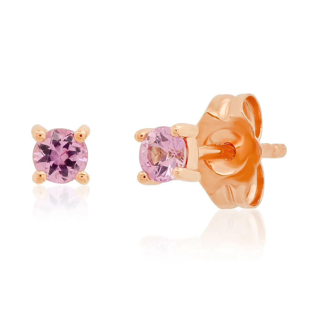 Pink Sapphire Studs