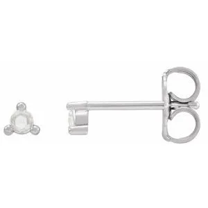 Platinum .04 CTW Rose-Cut Natural Diamond Earrings