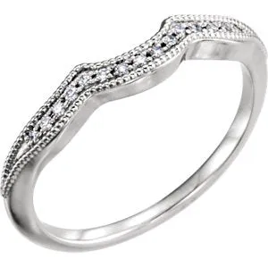 Platinum .06 CTW Diamond Matching Band