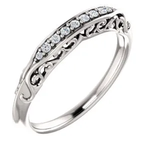 Platinum .07 CTW Diamond Matching Band