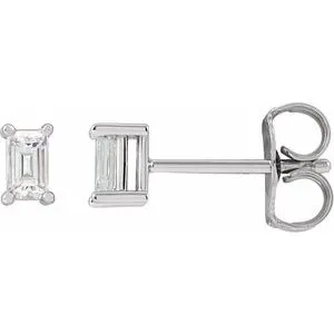 Platinum .08 CTW Natural Diamond Stud Earrings