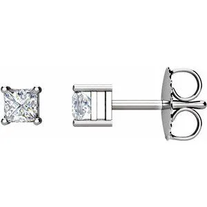 Platinum 1/10 CTW Natural Diamond Earrings