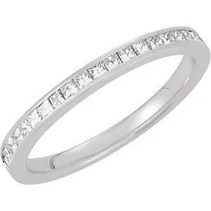 Platinum 1/2 CTW Diamond Band, Size 7