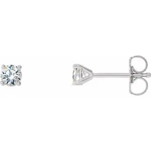 Platinum 1/4 CTW Diamond 4-Prong Cocktail-Style Earrings