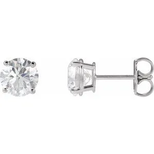 Platinum 2 CTW Natural Diamond Stud Earrings