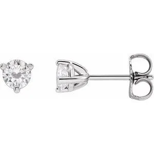 Platinum 2.5 mm Round Stuller Lab-Grown Moissanite‚Ñ¢ Earrings