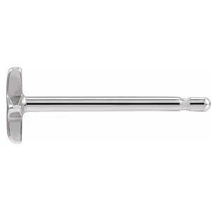Platinum 4 mm Star Friction Post Earring