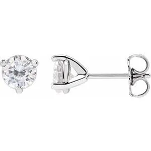 Platinum 5 mm Round Stuller Lab-Grown Moissanite‚Ñ¢ Earrings