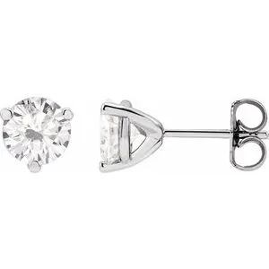 Platinum 6 mm Round Stuller Lab-Grown Moissanite‚Ñ¢ Earrings
