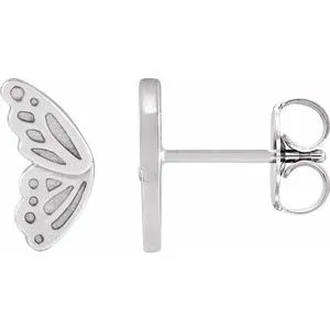 Platinum Left Butterfly Wing Earring