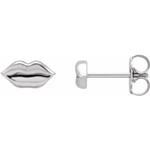 Platinum Lip Earrings