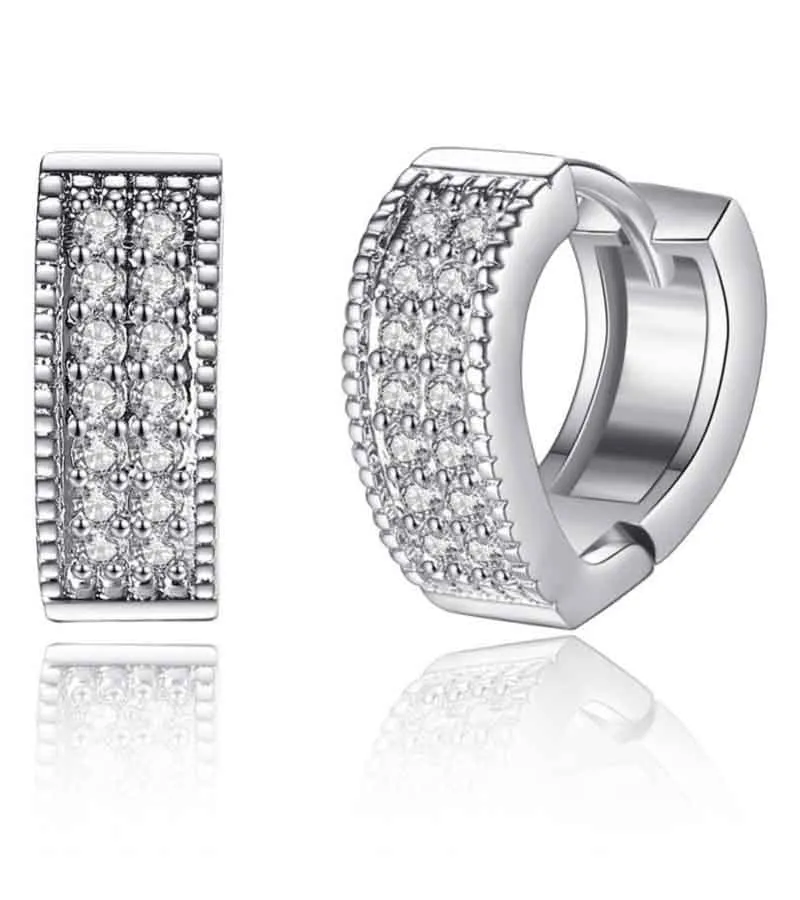 Platinum Plated Austrian Crystal Clip-On Earrings