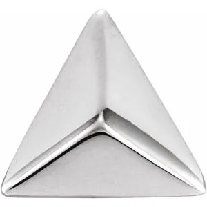 Platinum Pyramid Single Earring
