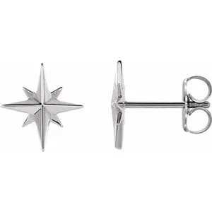 Platinum Star Earrings
