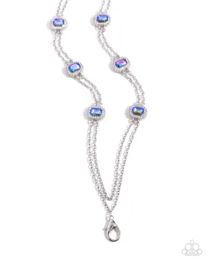 Pocketful of Sunshine - Multi - Oil Spill Gem Paparazzi Lanyard Necklace