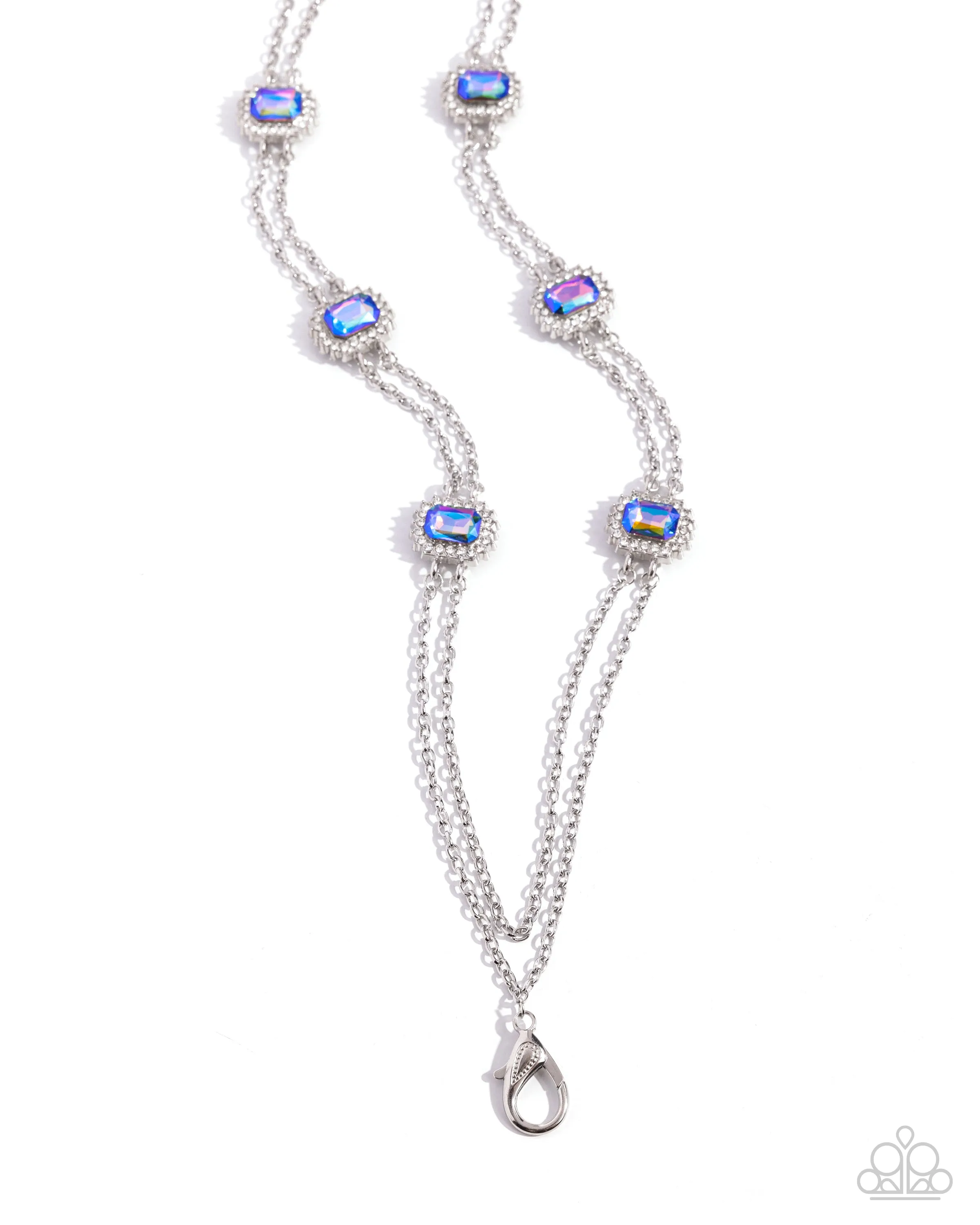 Pocketful of Sunshine - Multi - Oil Spill Gem Paparazzi Lanyard Necklace
