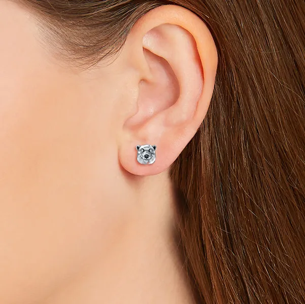 Polar Bear Earring Studs