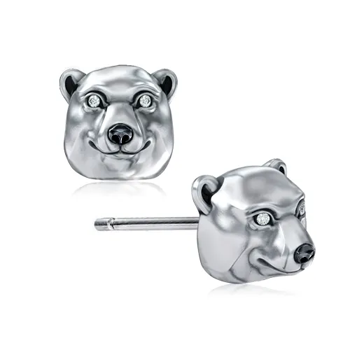 Polar Bear Earring Studs