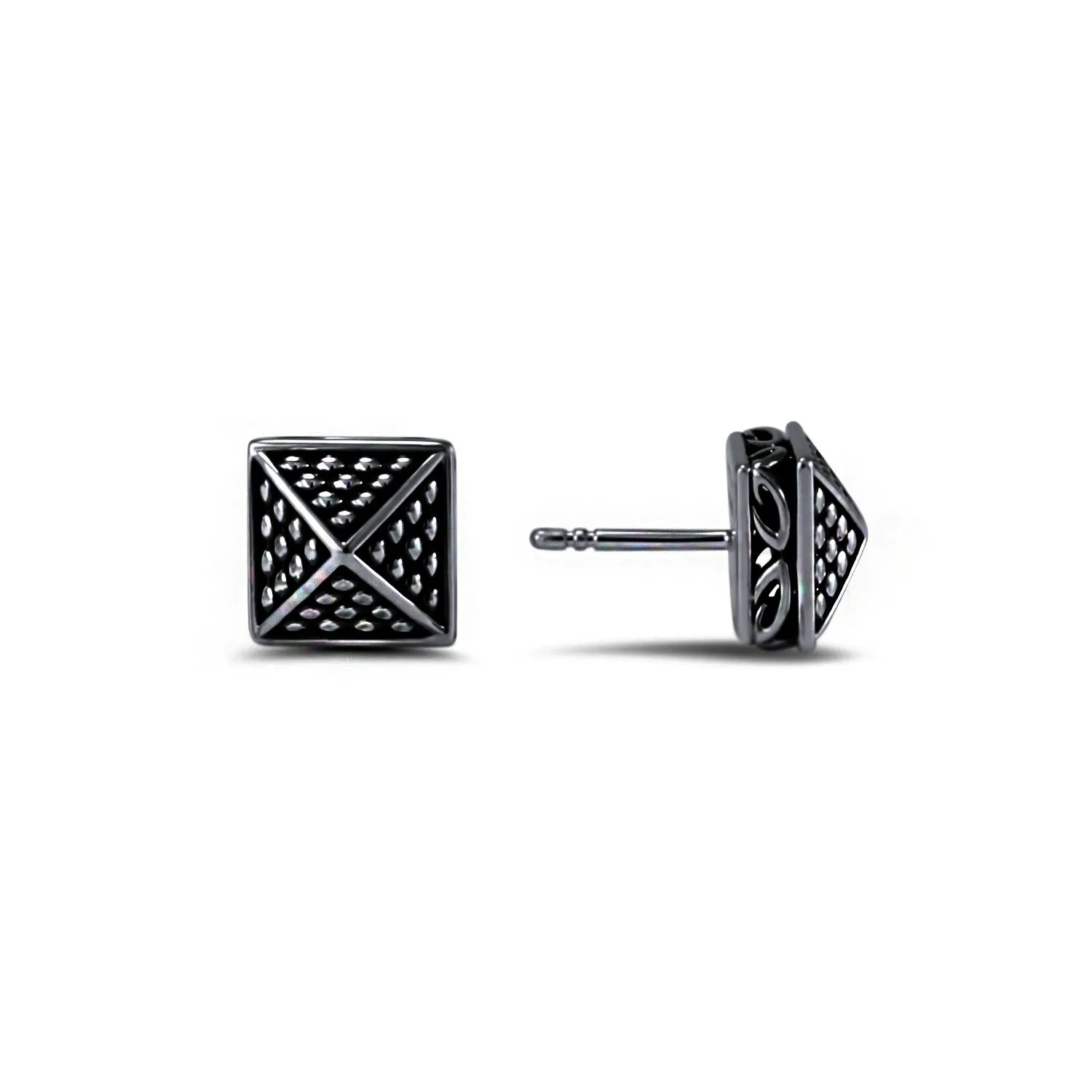 Possibility Python Stud Earring - Black Ruthenium Vermeil