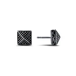 Possibility Python Stud Earring - Black Ruthenium Vermeil