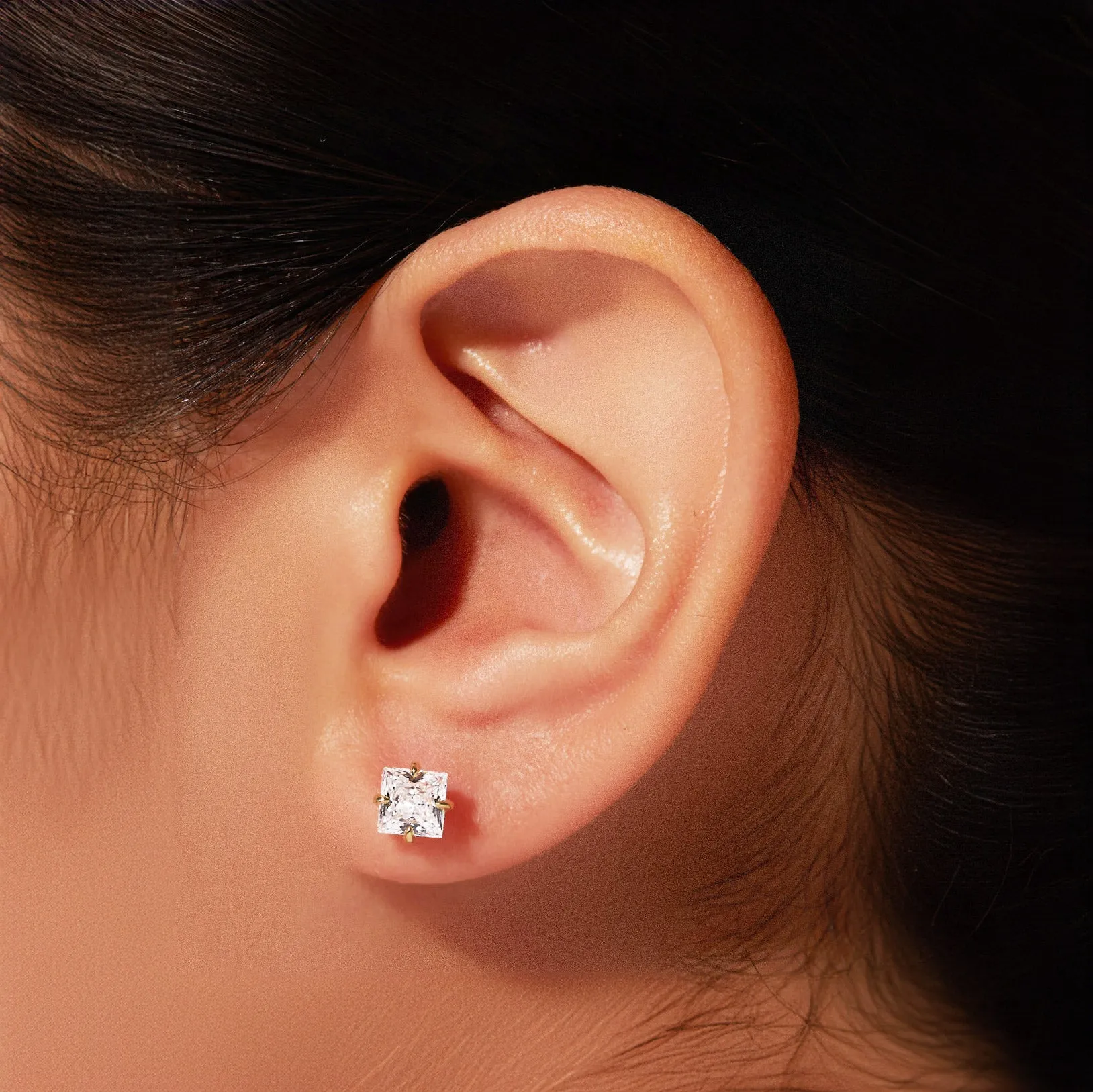 Princess Cut Diamond Stud Earrings