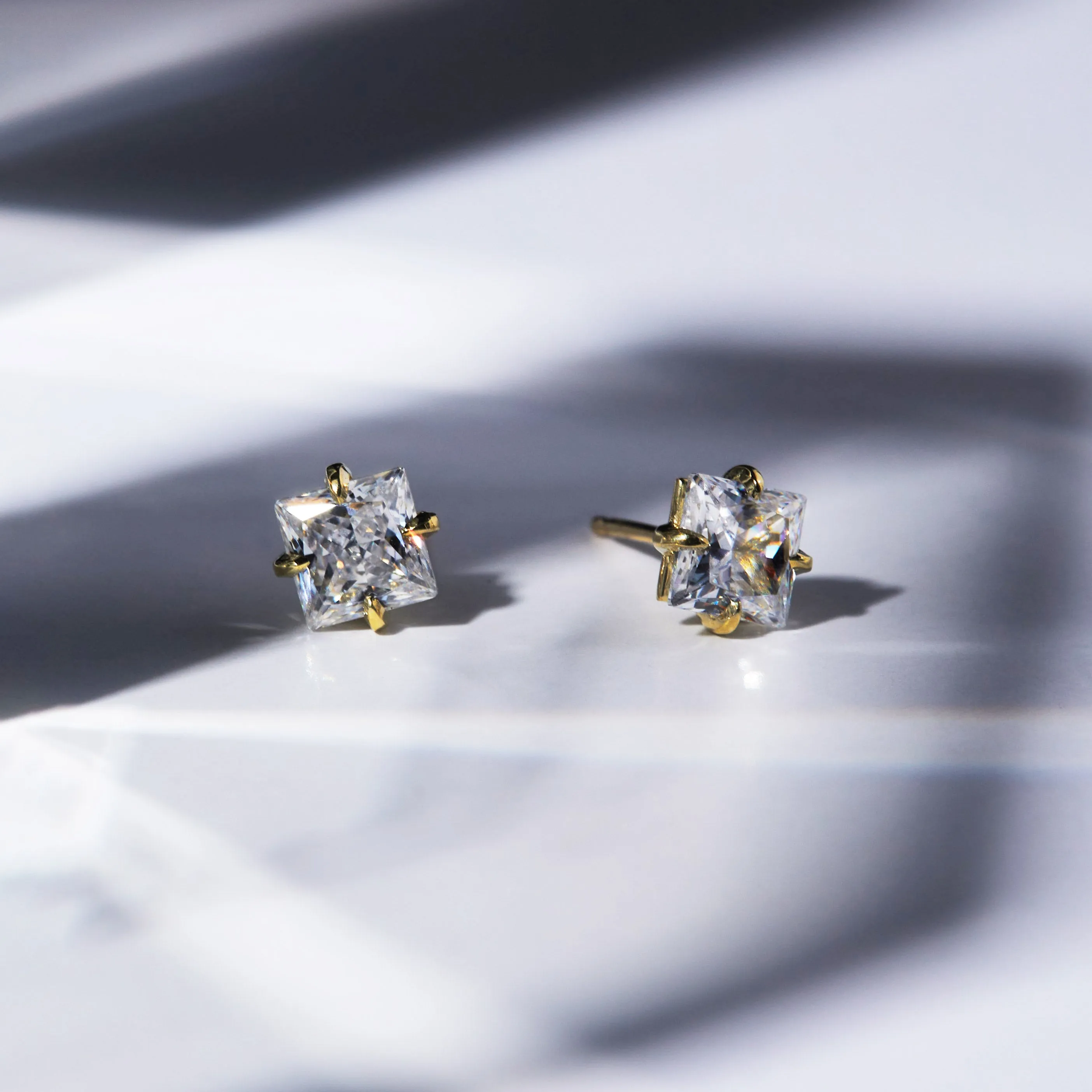 Princess Cut Diamond Stud Earrings