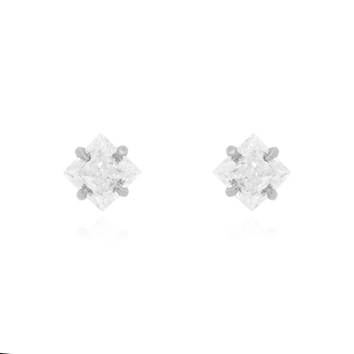 Princess Cut Diamond Stud Earrings