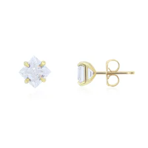 Princess Cut Diamond Stud Earrings