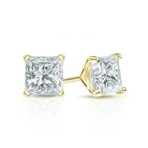 Princess Cut Diamond Studs